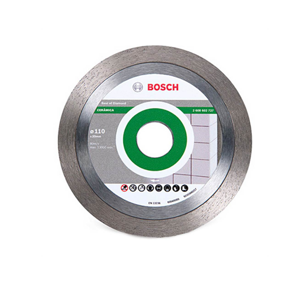 Disco Diamantado Liso Segmentado p/ Porcelanato 110mm - Bosch 