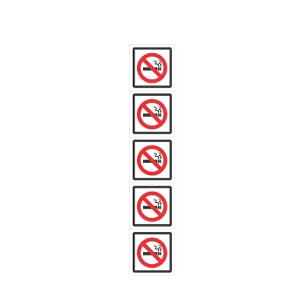 Placa Proibido Fumar (c/5 Un) Ps141 - Encartale 
