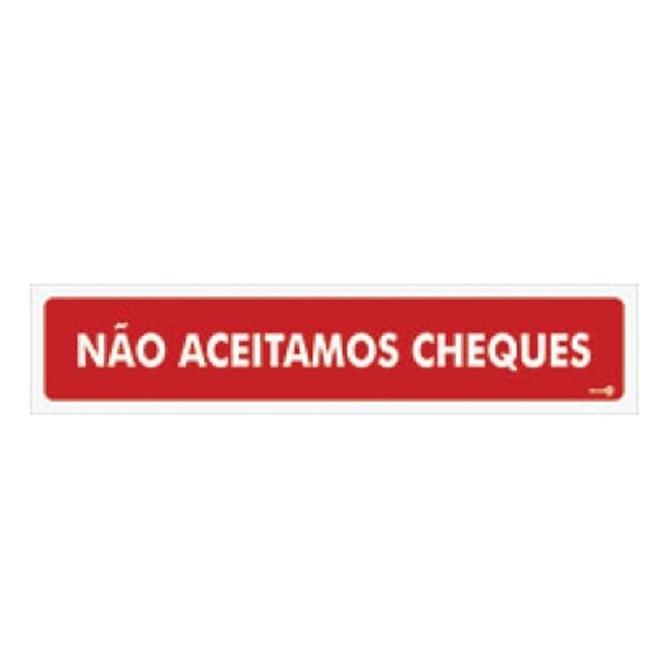 Placa Não Aceitamos Cheques Ps94 - Encartale 