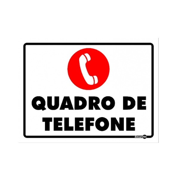 Placa Quadro de Telefone Ps99 - Encartale 