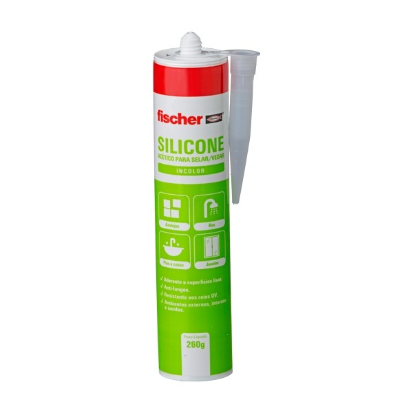 Silicone Incolor Uso Geral 260G - Fischer