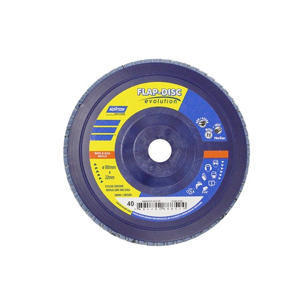 Disco Lixa Ferro 4.1/2 Pol. 50G Flap Reto - Norton