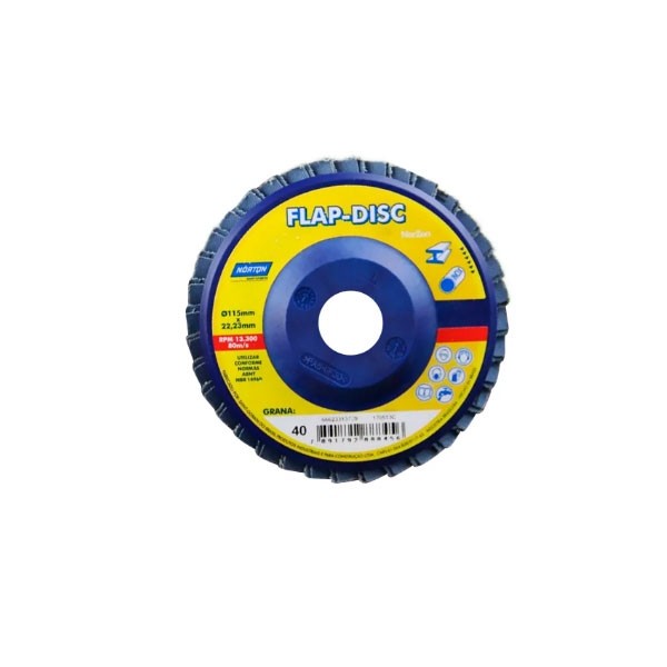 Disco Lixa Ferro 4.1/2 Pol. 60 Flap Reto - Norton