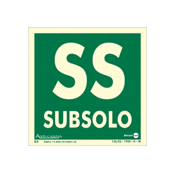 Placa Pavimento Subsolo Fotoluminescente Paf631 - Encartale 