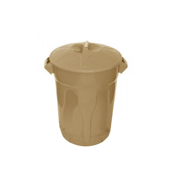 Cesto de Lixo 60 L Red com Tampa Bege