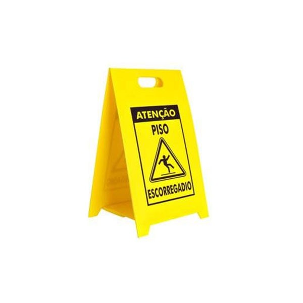 Placa Sinalizadora Dobrável / Cavalete de Atenção Piso Escorregadio 