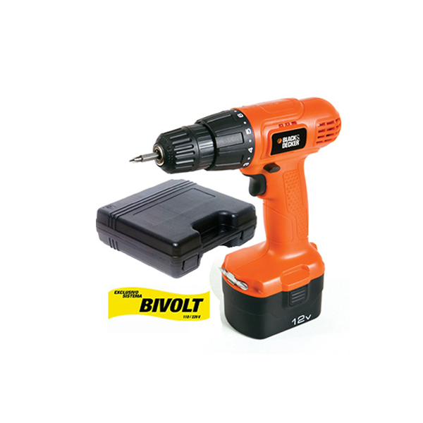 Furadeira Parafusadeira a Bateria 12V 3/8 Bivolt - Black & Decker