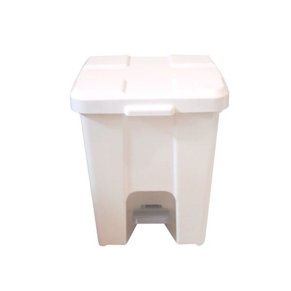 Cesto de Lixo 30 L Quad Pedal Branco 