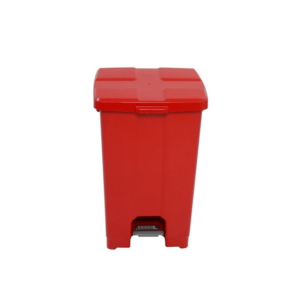 Cesto de Lixo 60 L Quad Pedal Vermelho