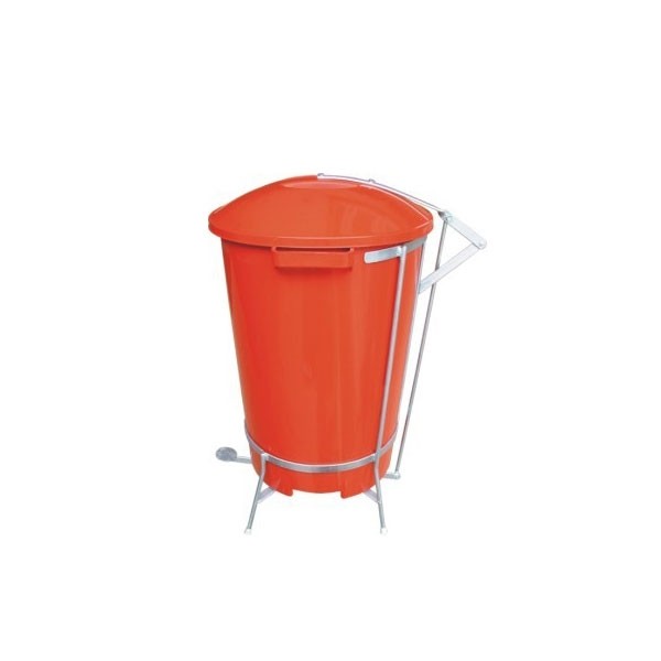 Cesto de Lixo 60 L Red Pedal com Armação Vermelho