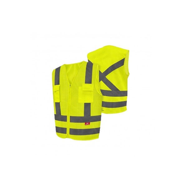 Colete Refletivo Tipo Blusão Amarelo Fluorescente com 2 Bolsos G