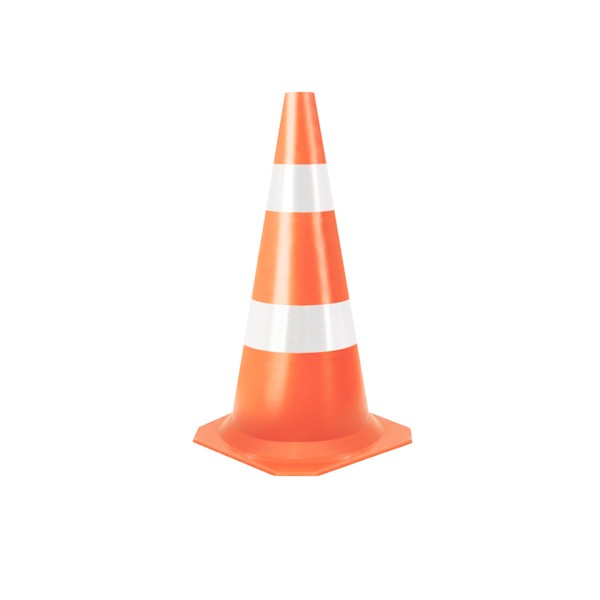 Cone Sinalização Flexível Refletivo 75cm Laranja/Branco