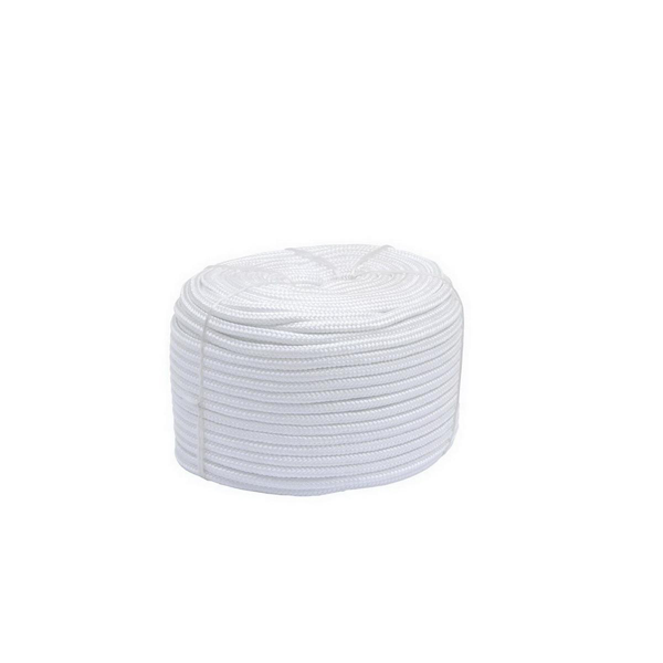 Corda Polipropileno Trançada 4mm Branca - 1kg