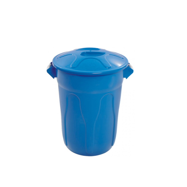 Cesto de Lixo 40 L  Redondo com Tampa Azul