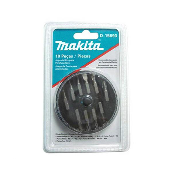 Jogo de Bits para Parafusadeira 10 Peças D-15693 Makita
