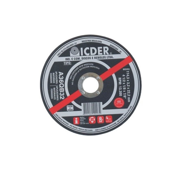 Disco de Corte 4.1/2 Pol. x 1/8 Pol. x 7/8 Pol.