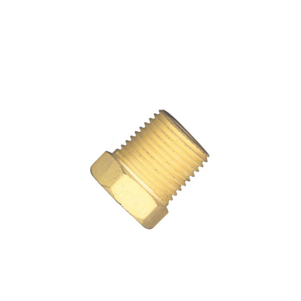 Plug Sextavado Rosca Macho NPT 1/2 Pol em Latão - Lubefer