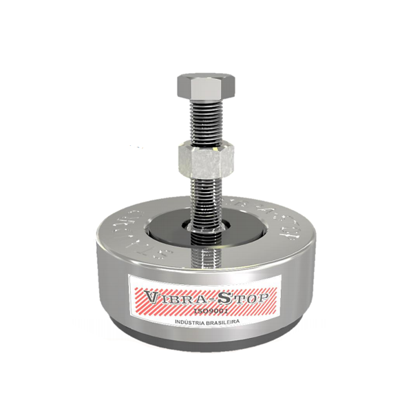 Amortecedor de Aço Tradicional Mac 5/16 Pol. Capacidade 200/800kg - Vibra Stop Cinza