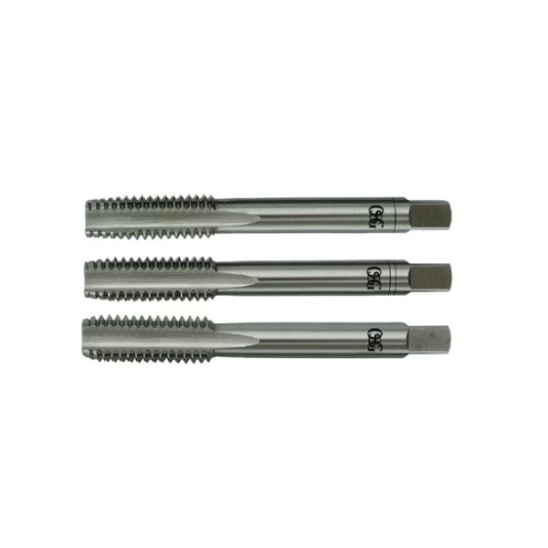 Jogo de Macho Aço Rápido 3.2mm 1/8 Pol. Unc - 3 Pçs