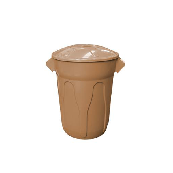 Cesto de Lixo 60 L Red com Tampa Marrom