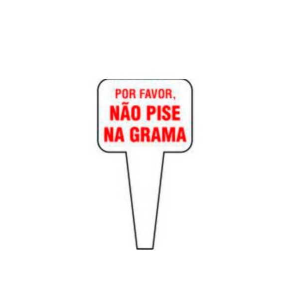 Placa Não Pise na Grama PS-177 - Encartale