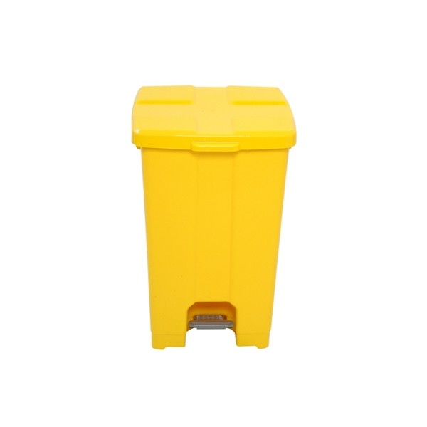 Cesto de Lixo 25L Quadrado c/ Pedal - Amarelo