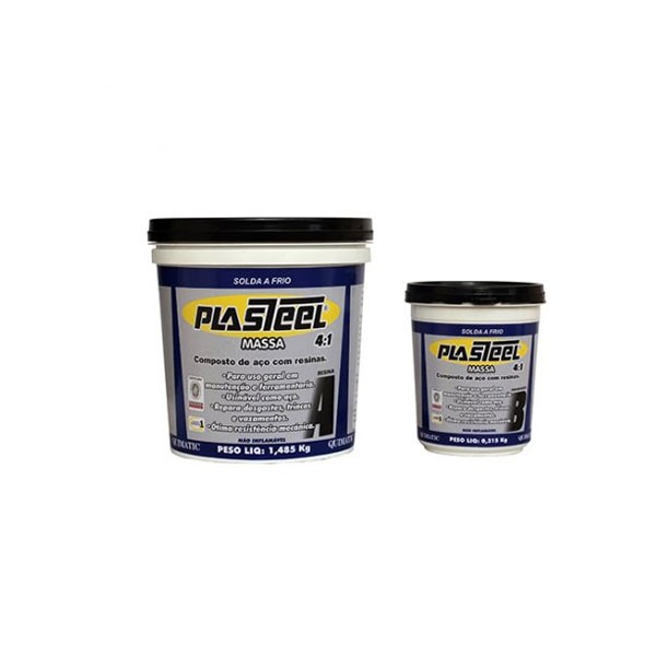 Solda a Frio Plasteel 4:1 (Massa) - 450g - PQ1 - Tapmatic