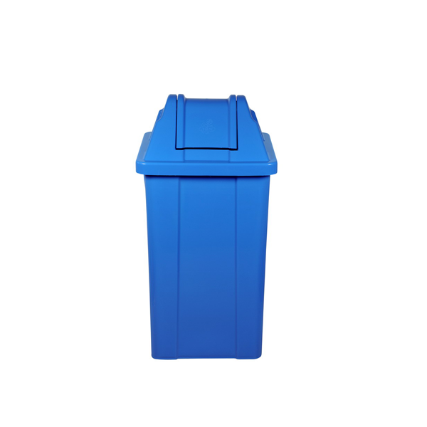 Cesto de Lixo 25 L Quadrado Basculante Azul