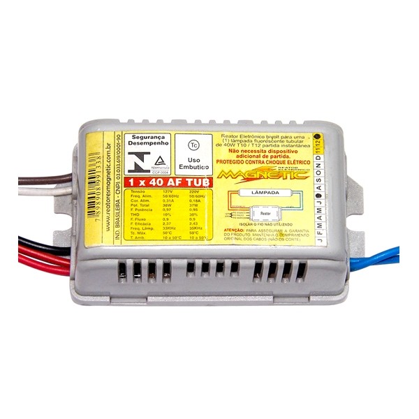 Reator Eletrônico 1 x 40w Bivolt