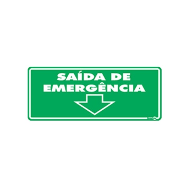Placa em Poliestireno Saída de Emergência PS-114