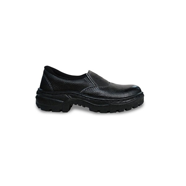 Sapato PU Elástico sem Bico Preto - Cartom