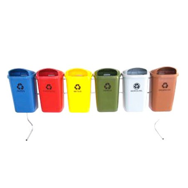 Conjunto p/ Coleta Seletiva com 6 Cestos 50 L