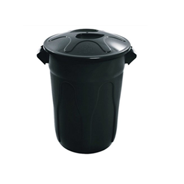 Cesto de Lixo 100L Com Tampa - Preto