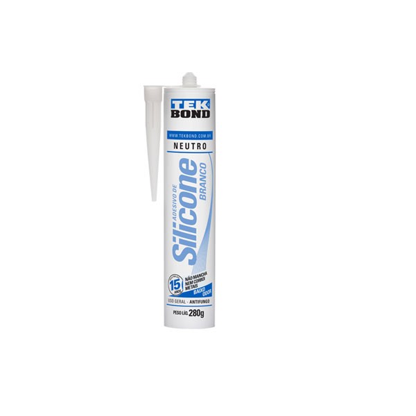 Silicone Neutro Branco 280G - Tekbond