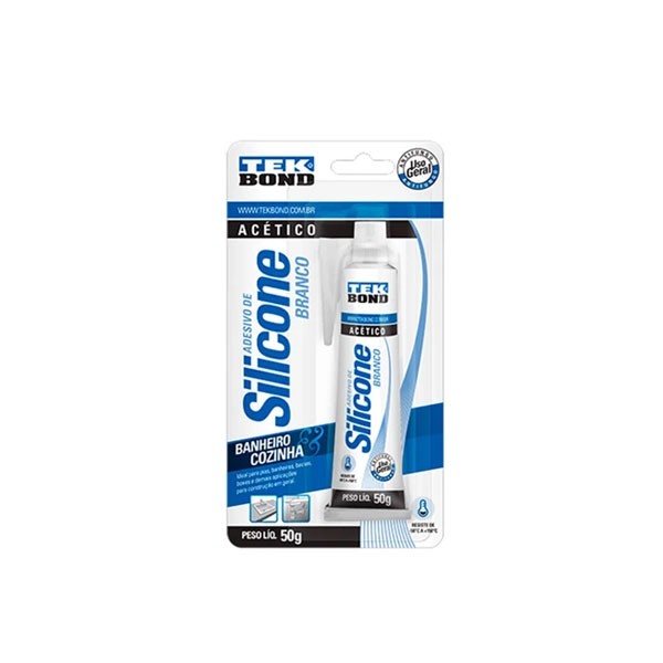 Silicone Acético Branco 50 G - Tekbond