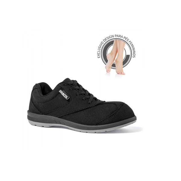 Tênis Amarrar Nylon Preto s/Bico Feminino - Bracol