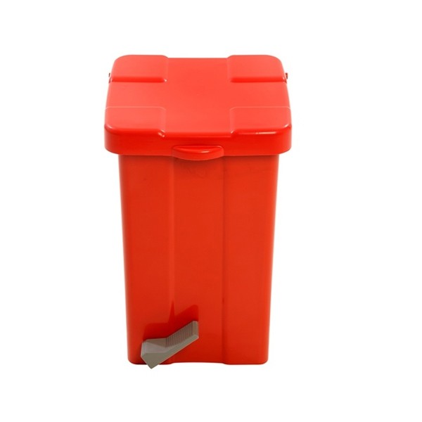Cesto de Lixo 25 L Quad. Pedal Vermelho