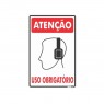 Placa Atenção Protetor de Ouvido Uso Obrigatório Ps82 - Encartale