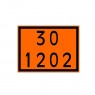 Placa Numerologia 30 1202 Transporte de Óleo Diesel 40x30cm
