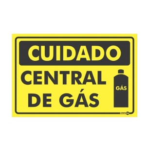 Placa Cuidado Central de Gás Ps443 - Encartale 