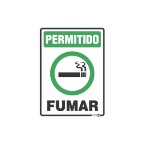 Placa Permitido Fumar Ps103 - Encartale 