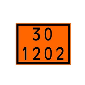 Placa Numerologia 30 1202 Transporte de Óleo Diesel 40x30cm