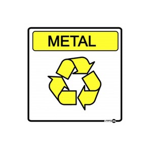 Adesivo Cesto de Lixo Material Lixo Reciclável Metal - Encartale