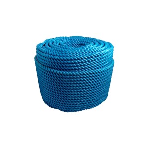 Corda Polietileno Torcida 4mm Azul (Vendida por Metro)