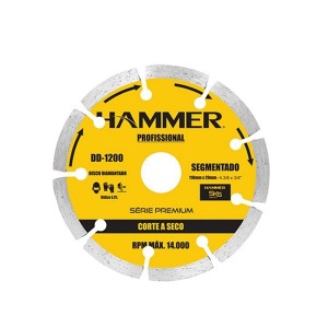 Disco Diamantado 110mm Segmentado Seco - Hammer
