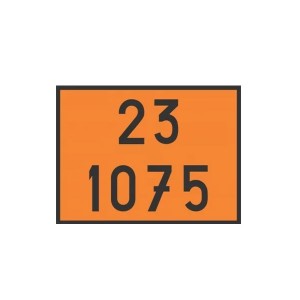 Placa Numerologia 23 1075 Transporte de Gás 40x30cm