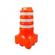 Cone Barril sinalizador de tráfego 110 cm refletivo base quadrada