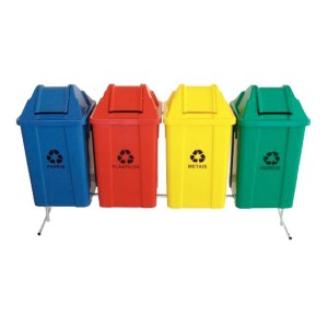 Conjunto para Coleta Seletiva com 4 Cestos de 100L 