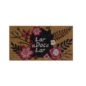 Capacho Fibra de Coco 0.60 x 0.33cm Estampado Retangular - Bella Casa