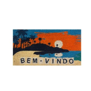 Capacho Fibra de Coco 0.60 x 0.33cm Estampado Retangular - Bella Casa